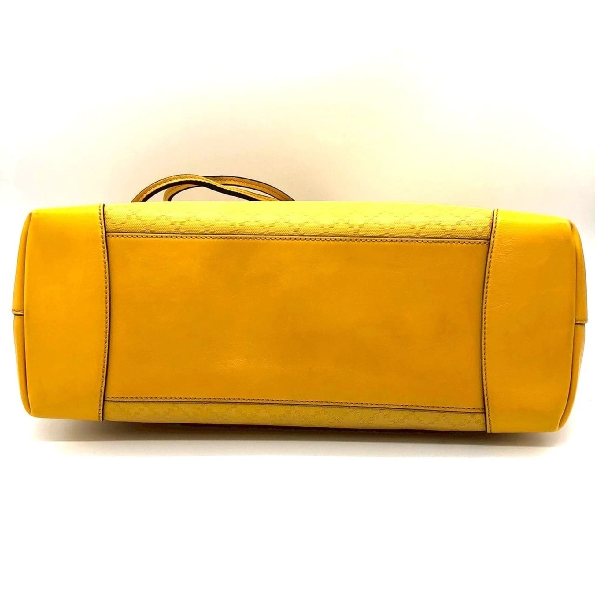 Gucci Diamante Yellow Leather Shoulder Bag Tote Bag