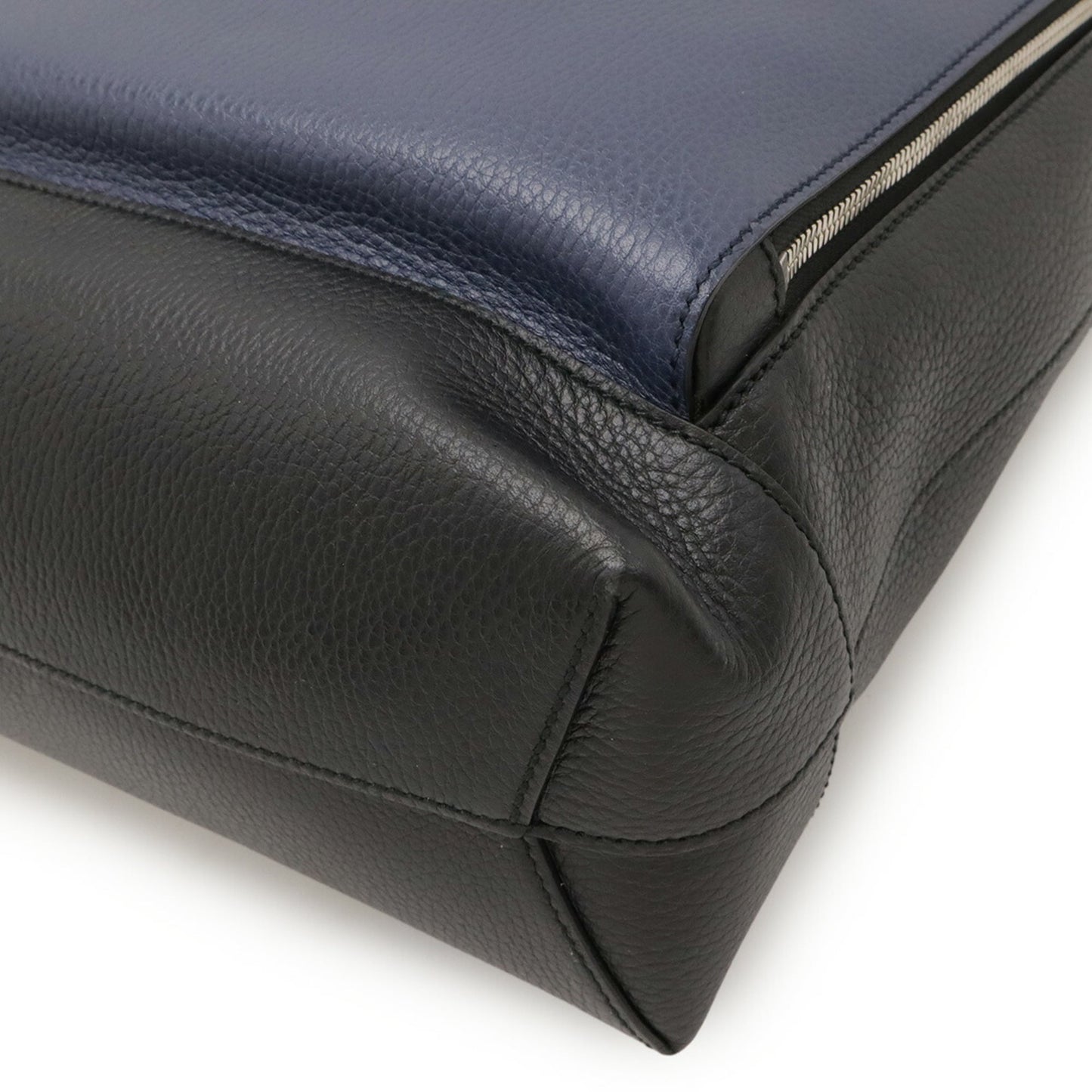 Gucci Black Navy Leather Shoulder Bag Tote Bag