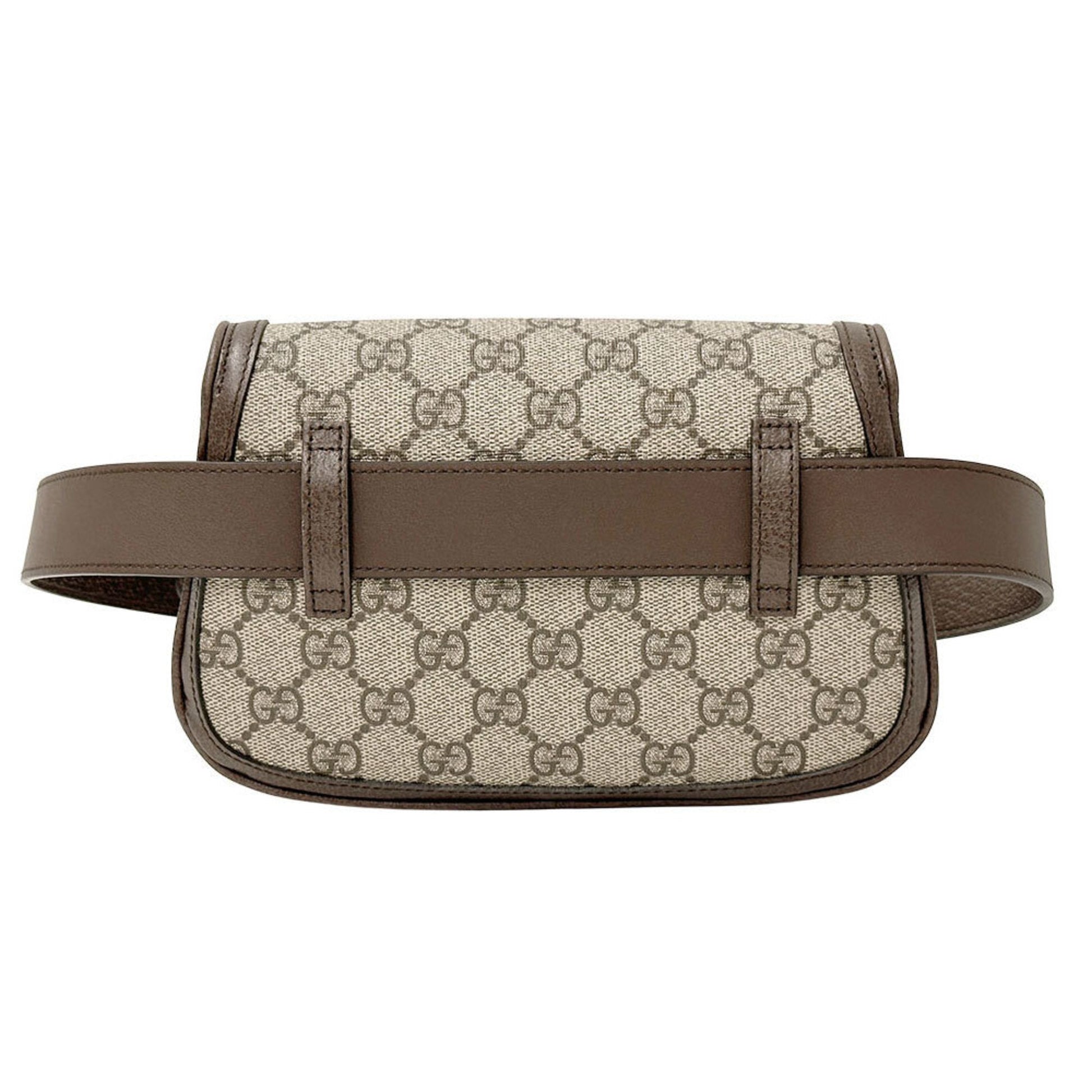 Gucci Beige Brown Gg Supreme Canvas Sling Bag
