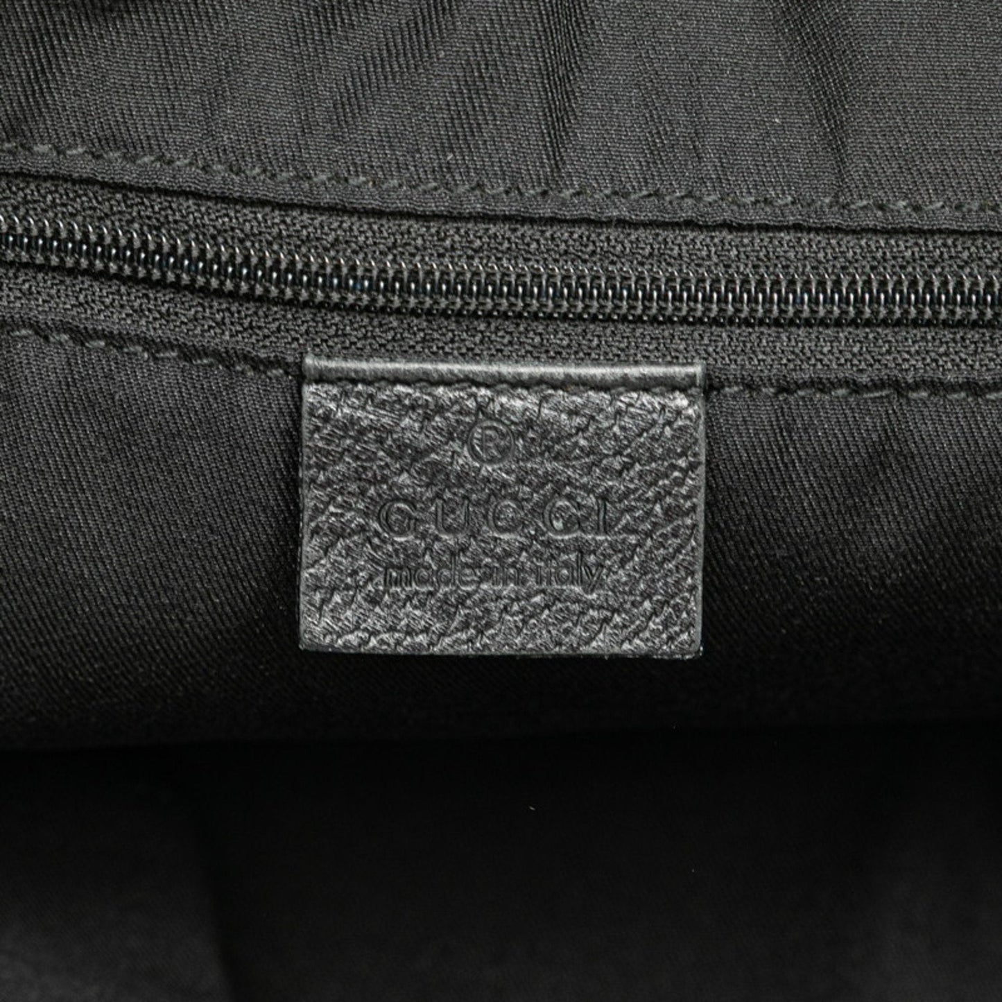 Gucci Gg Canvas Black Canvas Leather Handbag Tote Bag