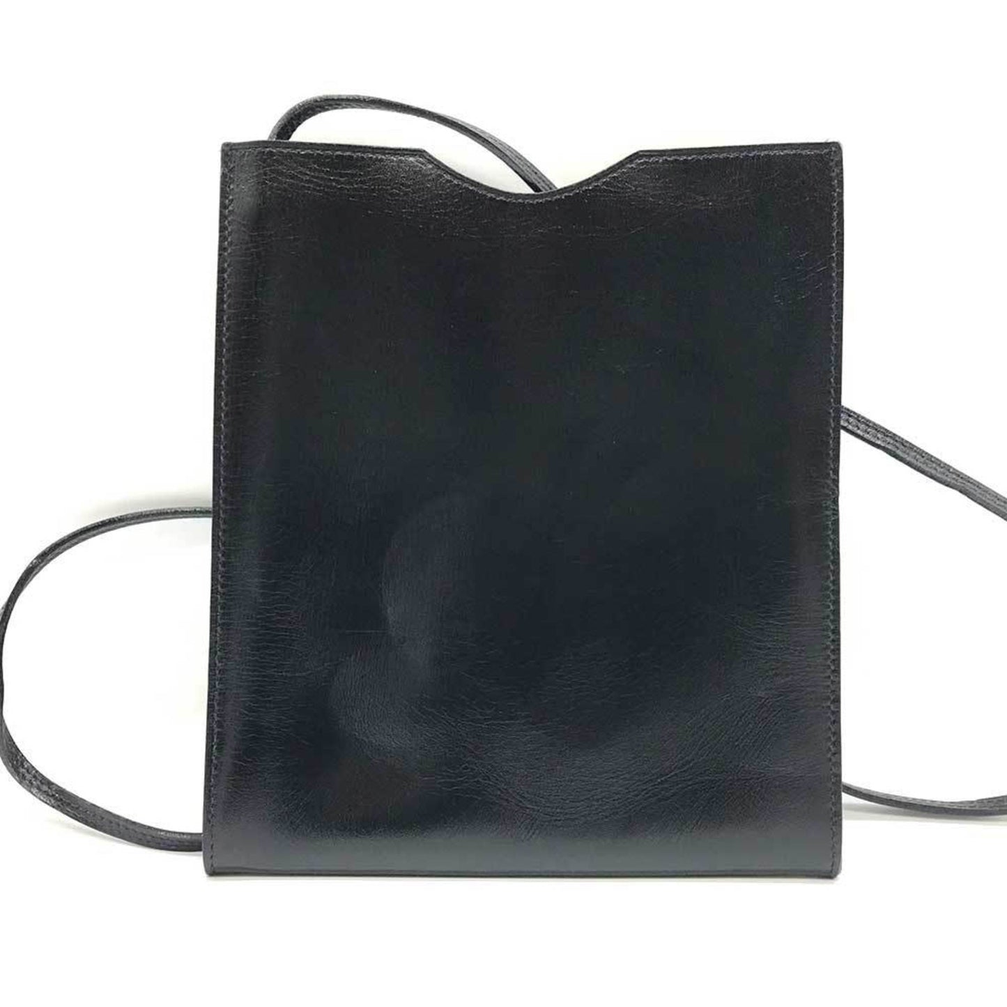 Hermes Onimaitou Box Calf Pochette Shoulder Bag Leather Calf Leather Black