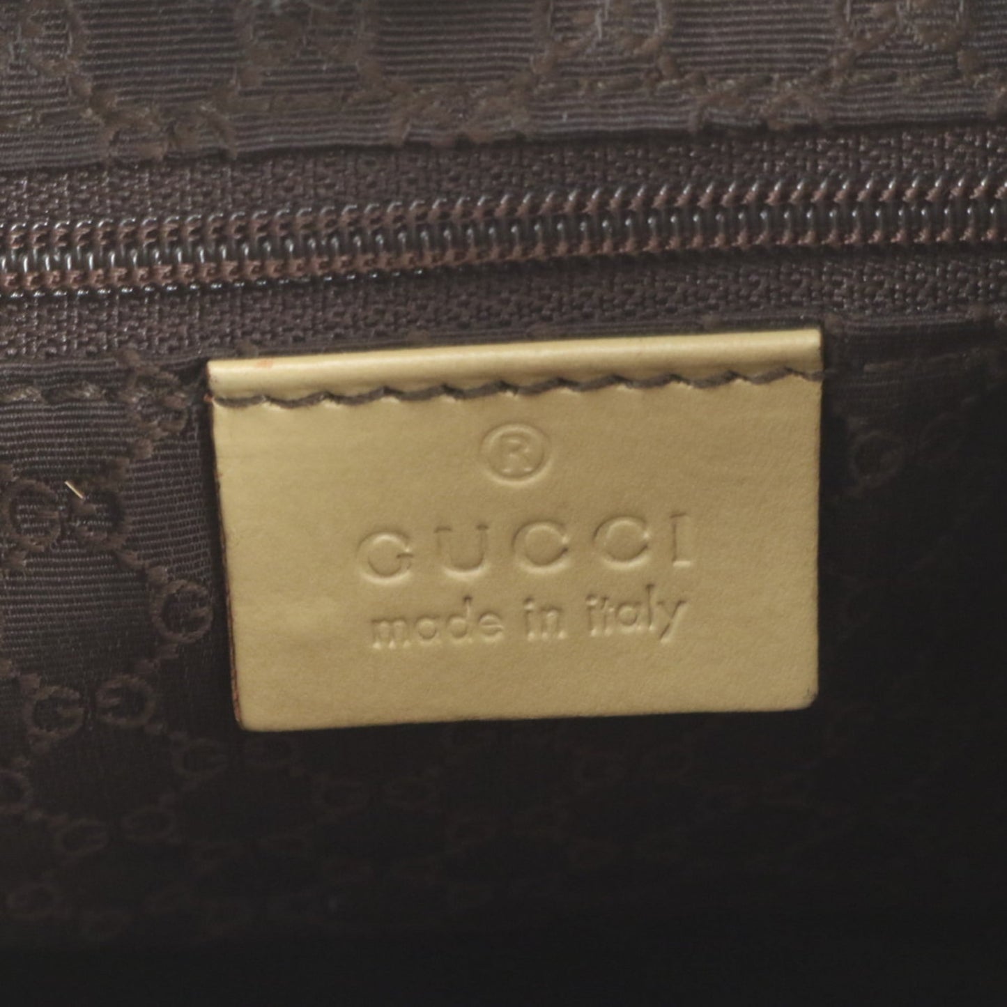 Gucci Yellow Leather Canvas Shoulder Bag