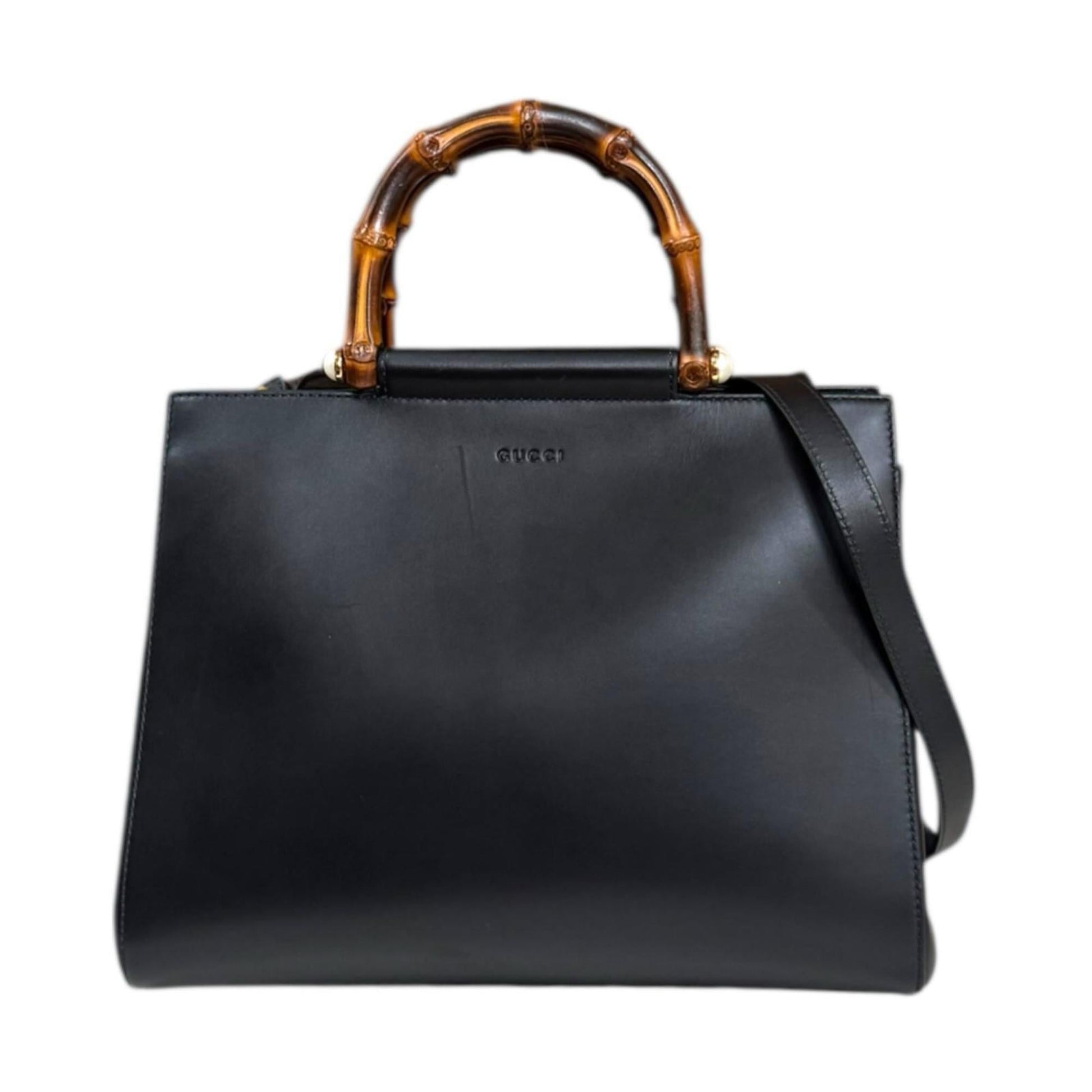 Gucci Black Bamboo Shoulder Bag