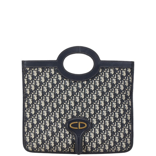 Dior Handbag Christian 2 Leather Canvas Beige