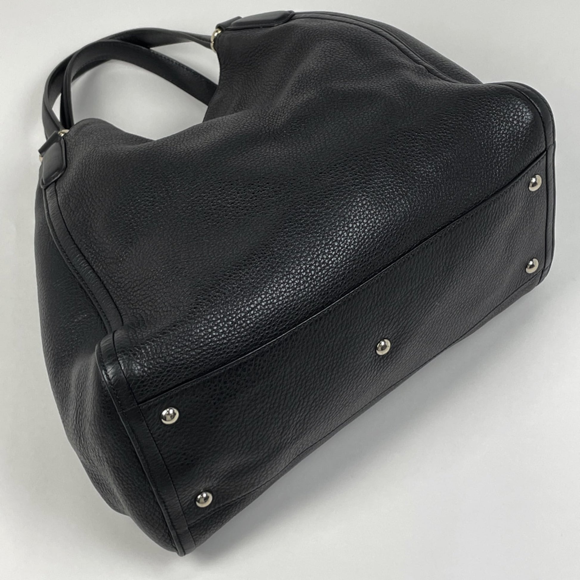 Gucci Black Leather Tote Bag