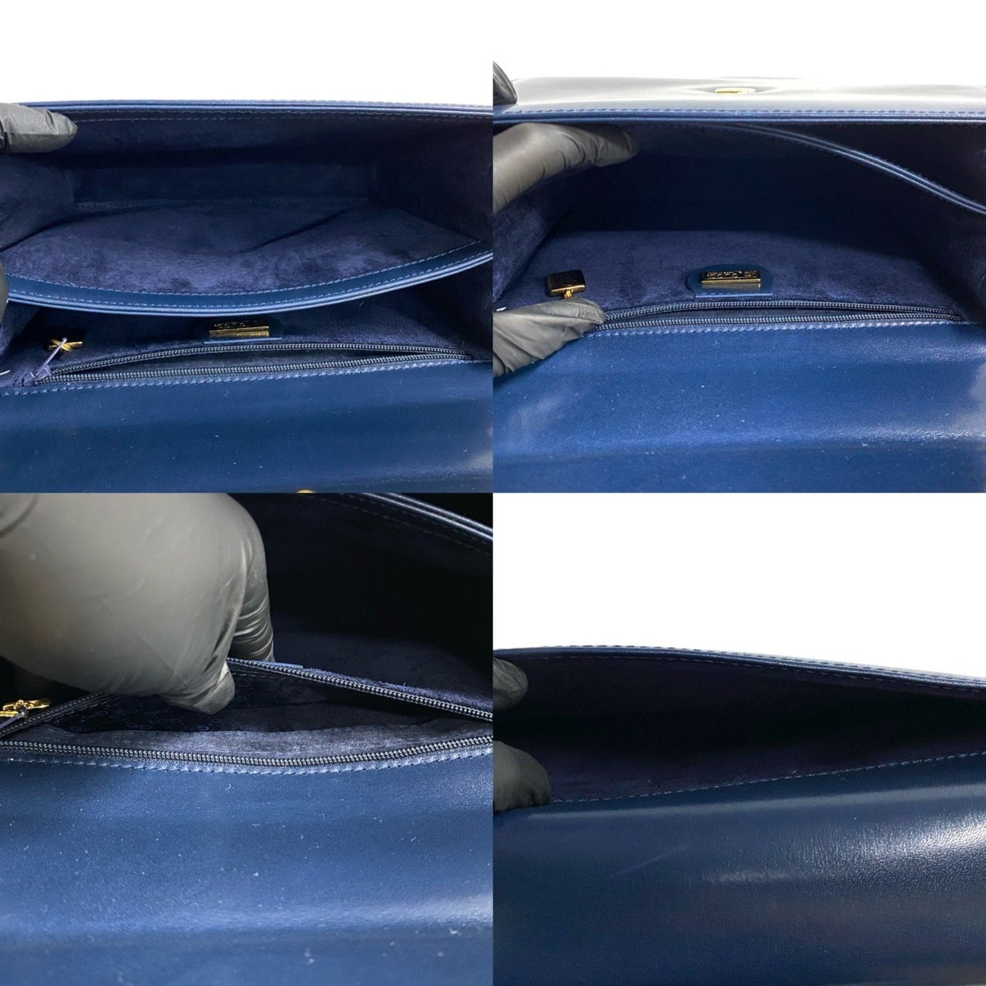 Gucci Navy Leather Handbag