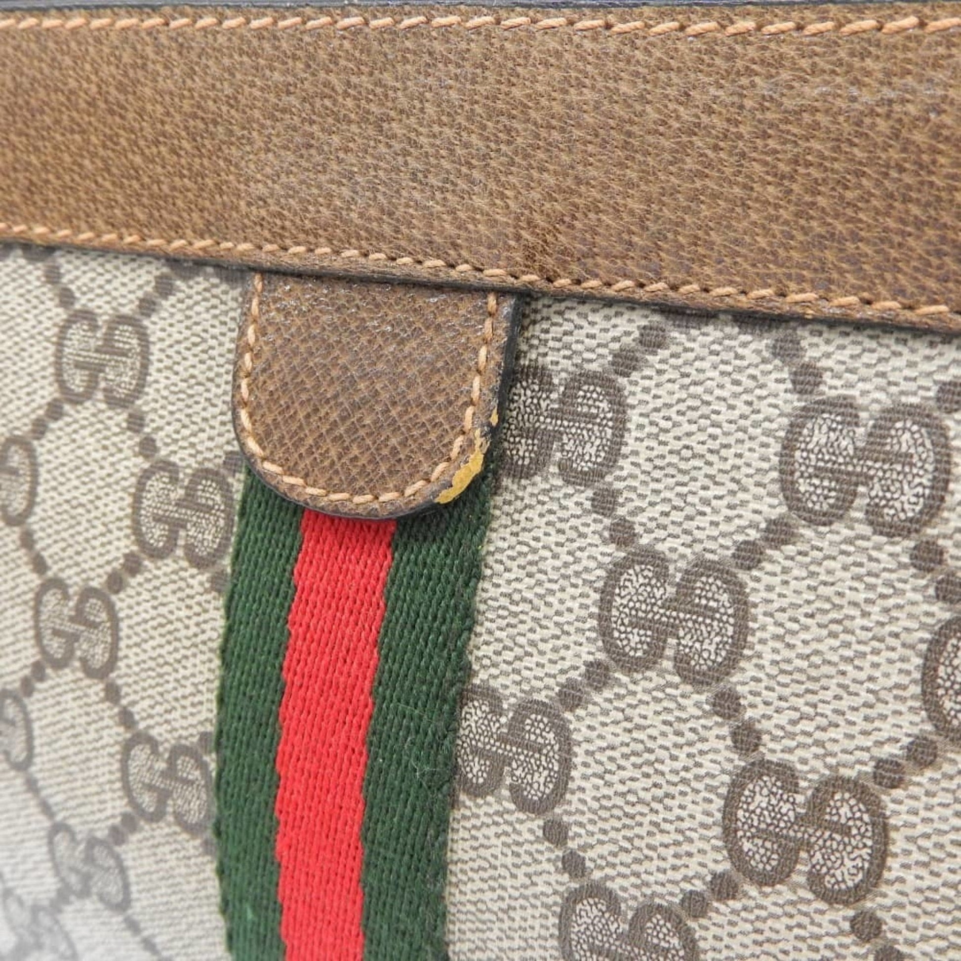 Gucci Gg Plus Beige Pvc Clutch Bag