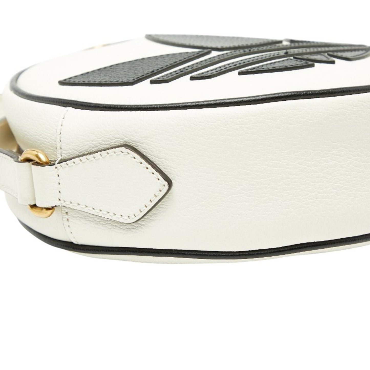 Gucci Black White Leather Shoulder Bag