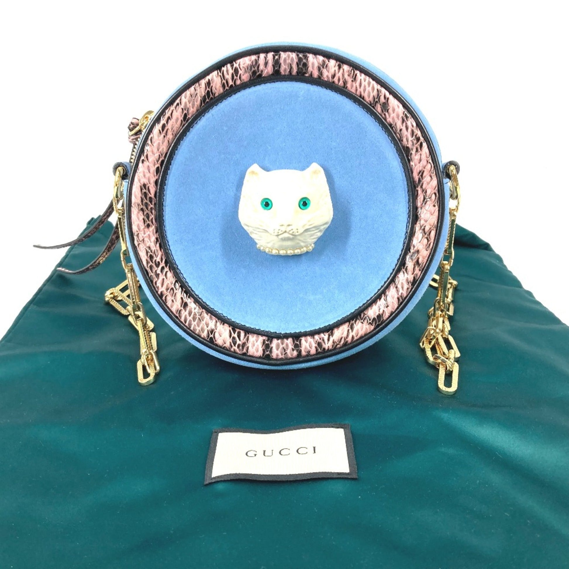 Gucci Blue Leather Shoulder Bag