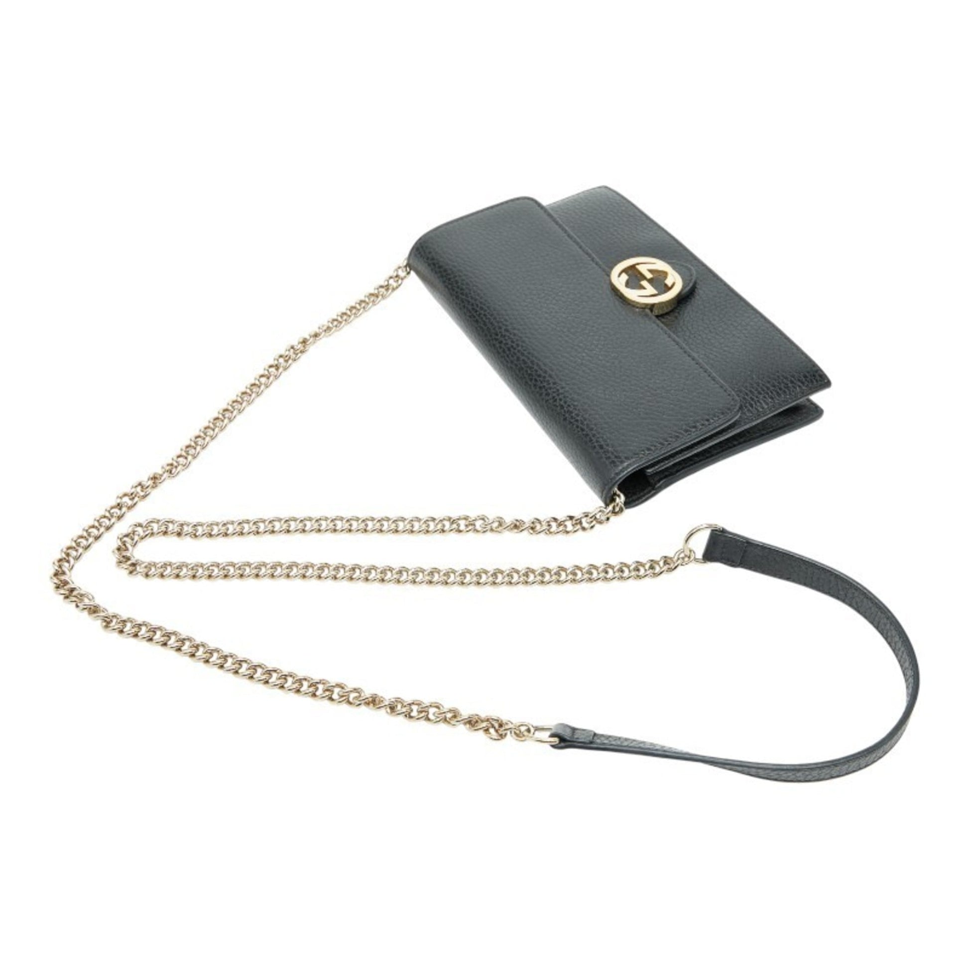 Gucci Black Leather Shoulder Bag