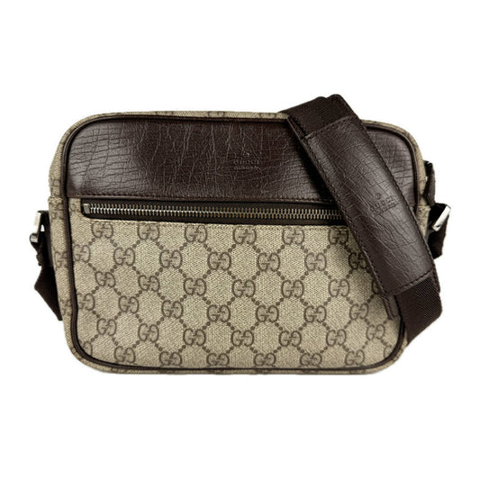Gucci Brown Gg Supreme Leather Shoulder Bag