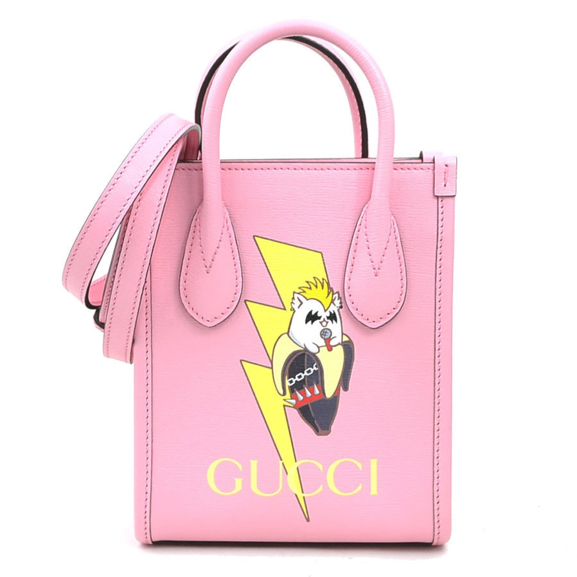 Gucci Pink Leather Handbag Shoulder Bag