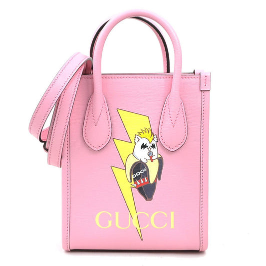 Gucci Pink Leather Handbag Shoulder Bag
