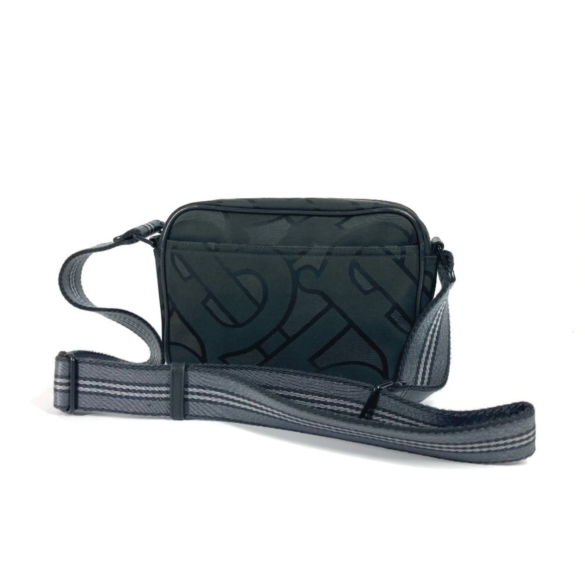 Burberry Pochette Shoulder Bag Canvas Nylon Black