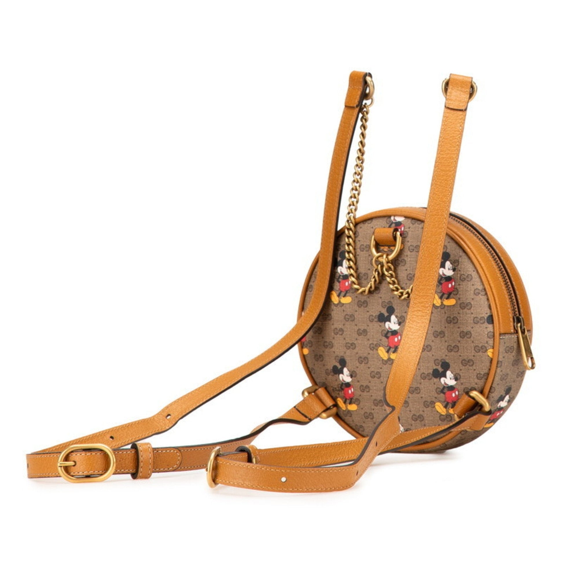 Gucci Brown Pvc Leather Backpack