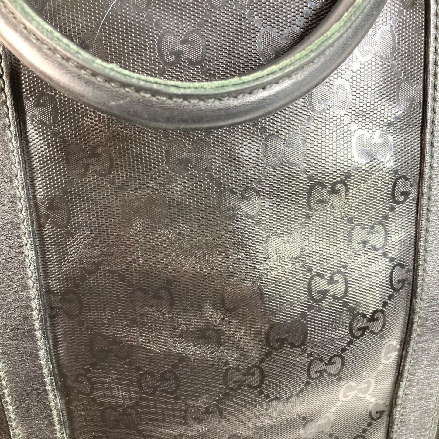Gucci Gg Imprimé Black Leather Gg Imprimé Boston Bag Shoulder Bag Tote Bag