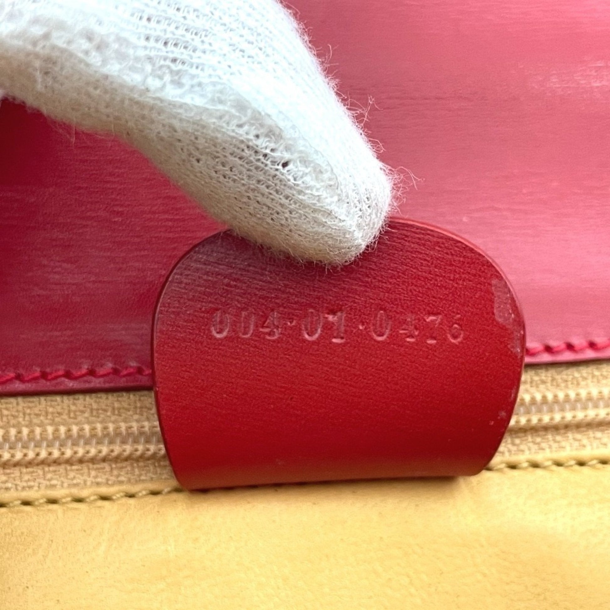 Gucci Red Color Leather Clutch Bag Shoulder Bag