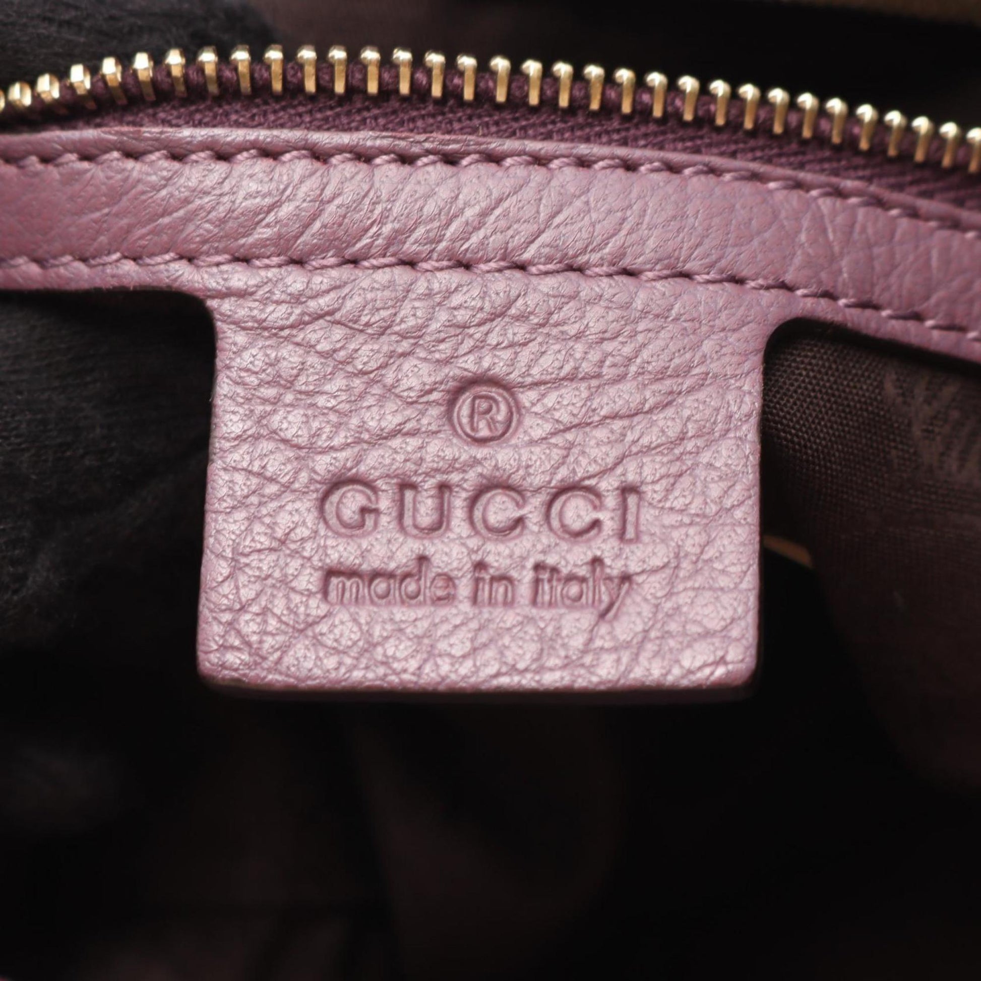 Gucci Purple Leather Shoulder Bag