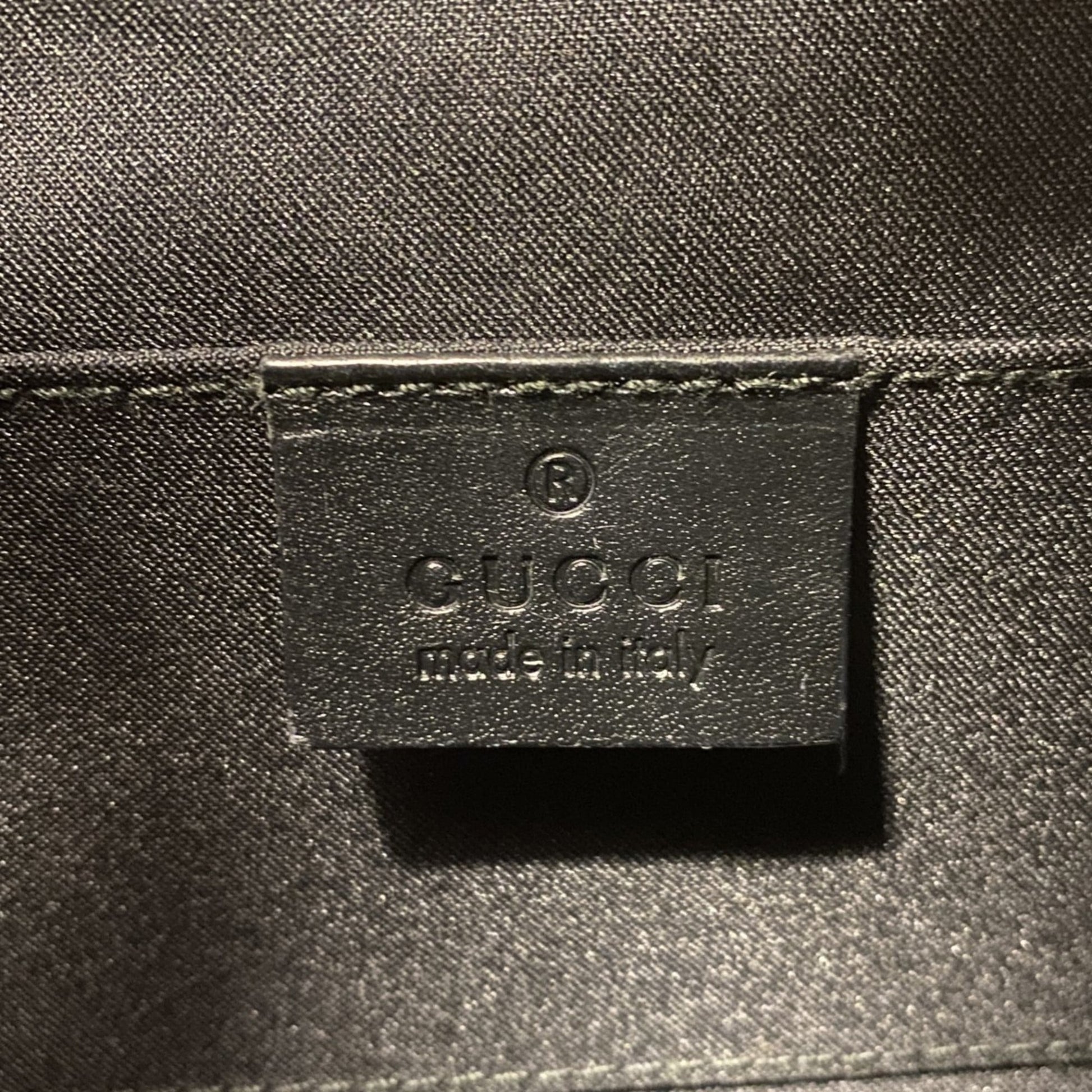 Gucci Black Canvas Shoulder Bag