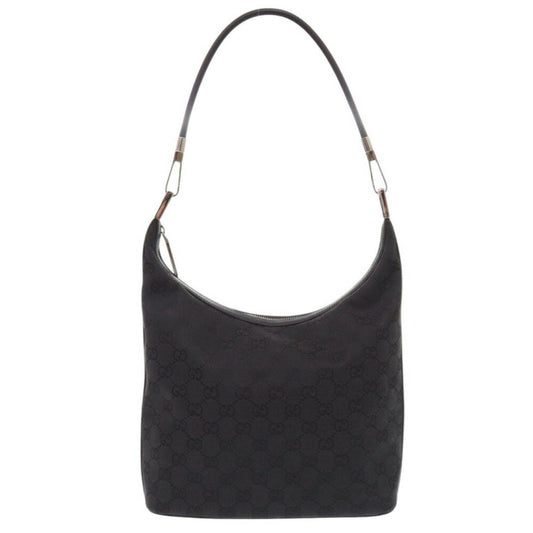Gucci Black Gg Canvas Shoulder Bag