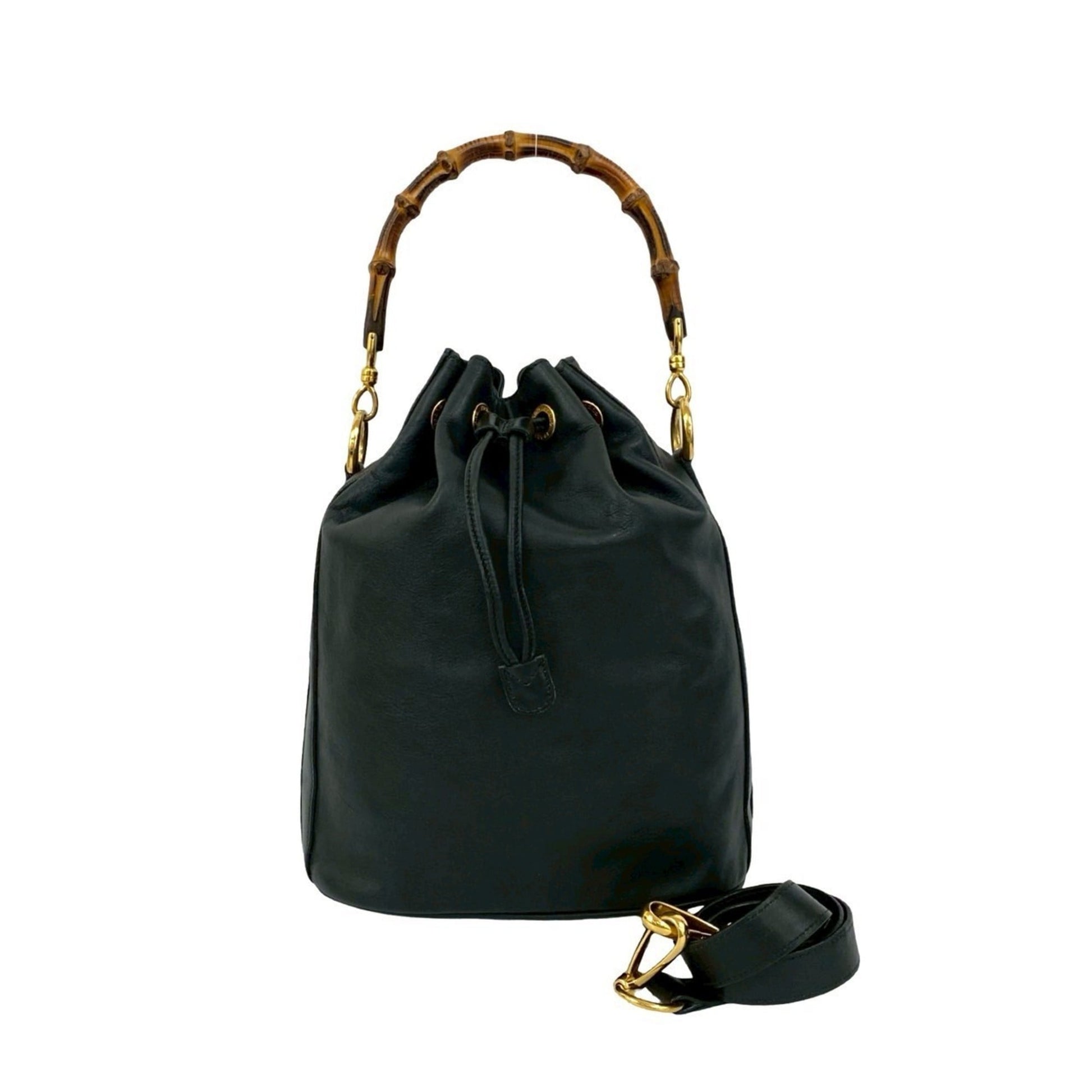 Gucci Black Leather Handbag Shoulder Bag