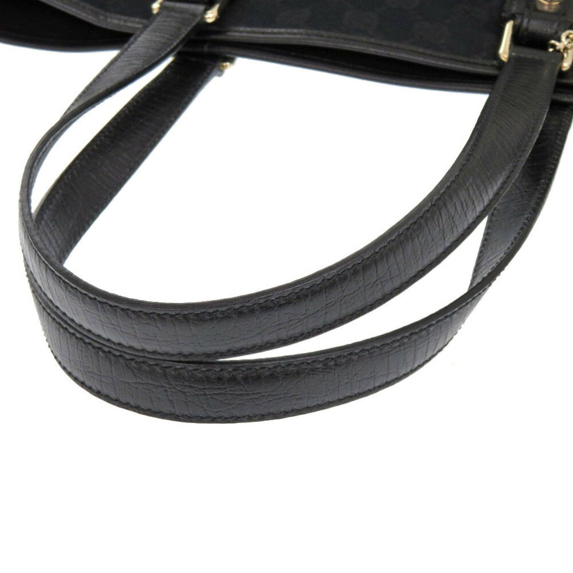 Gucci Black Green Canvas Tote Bag