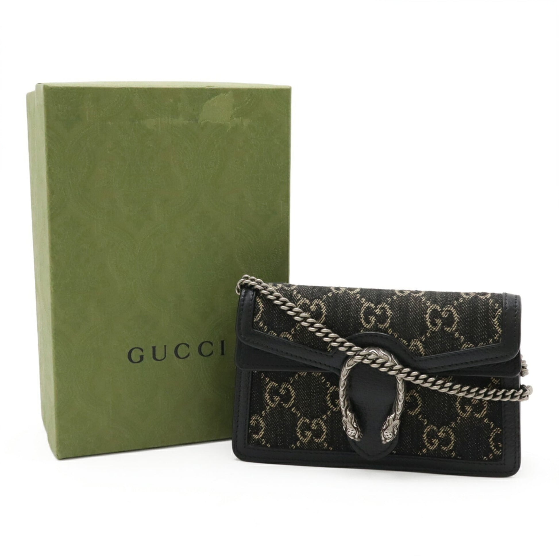 Gucci Black Denim Shoulder Bag