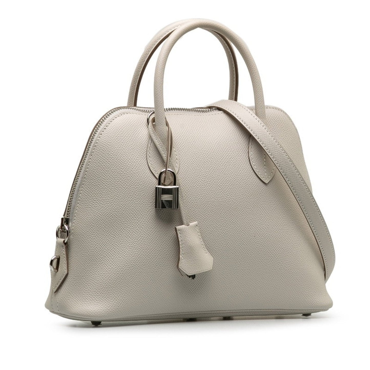 Hermes Epsom Handbag Shoulder Bag Leather White
