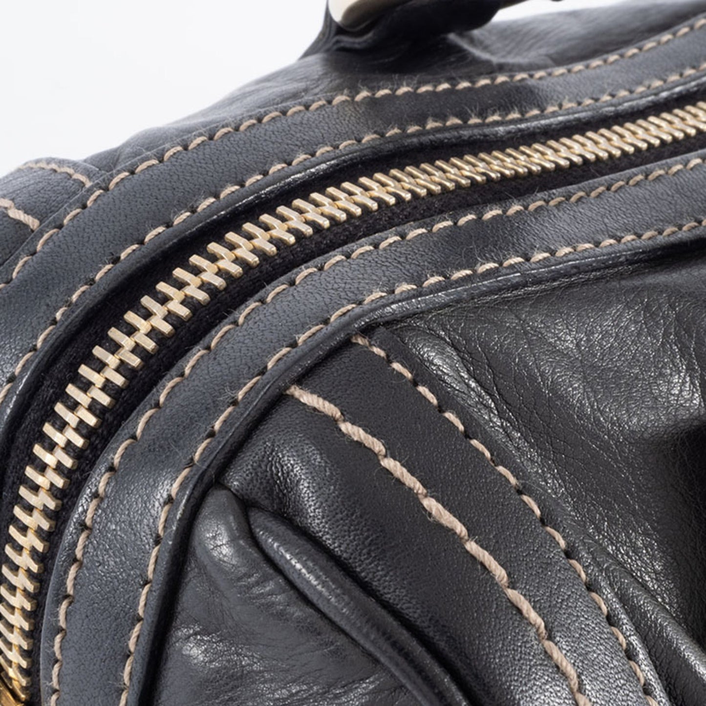 Gucci Hysteria Black Leather Boston Bag