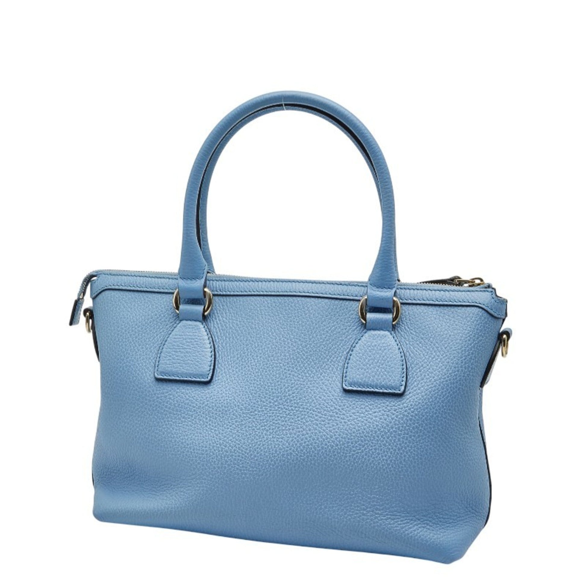 Gucci Light Blue Leather Handbag Shoulder Bag