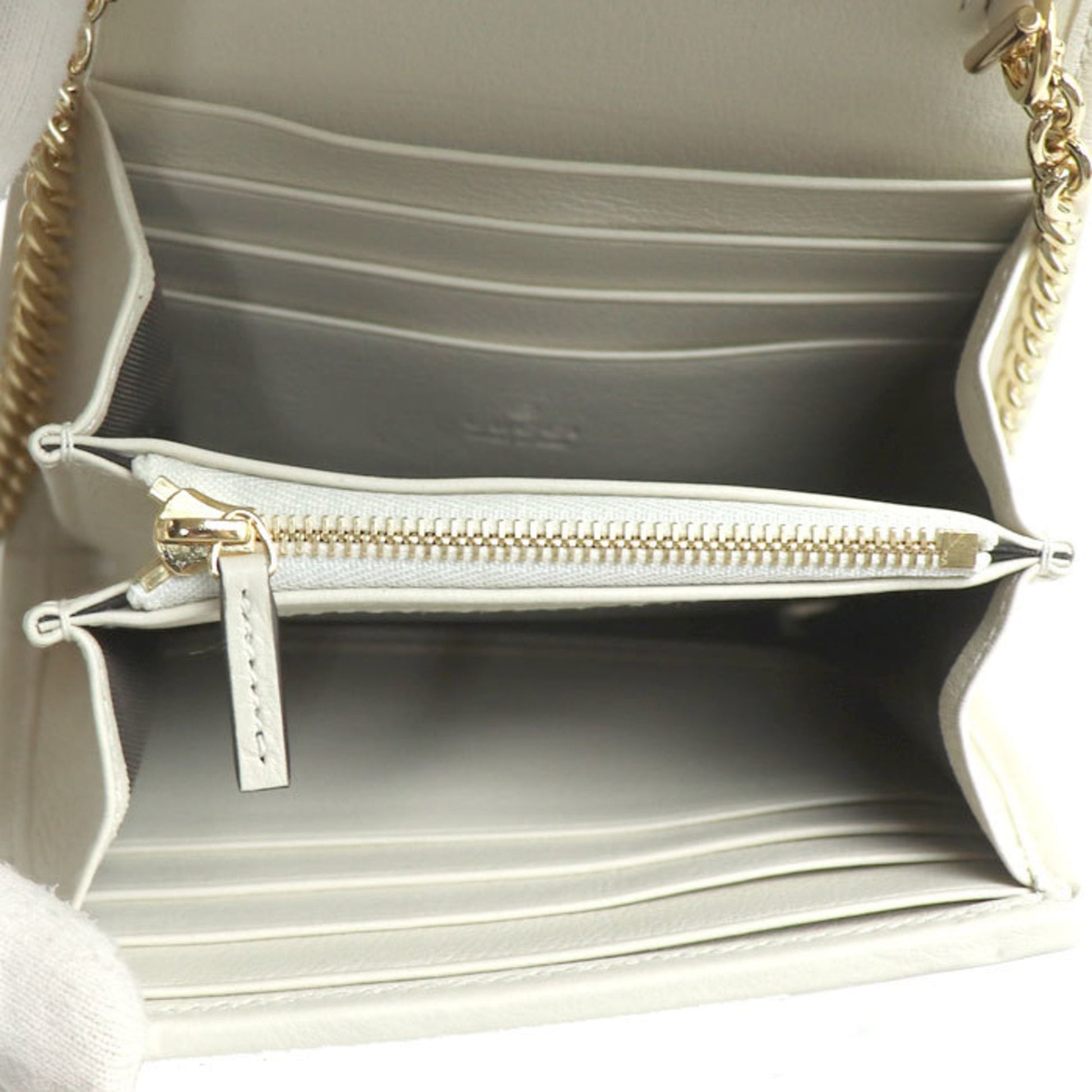 Gucci White Leather Shoulder Bag