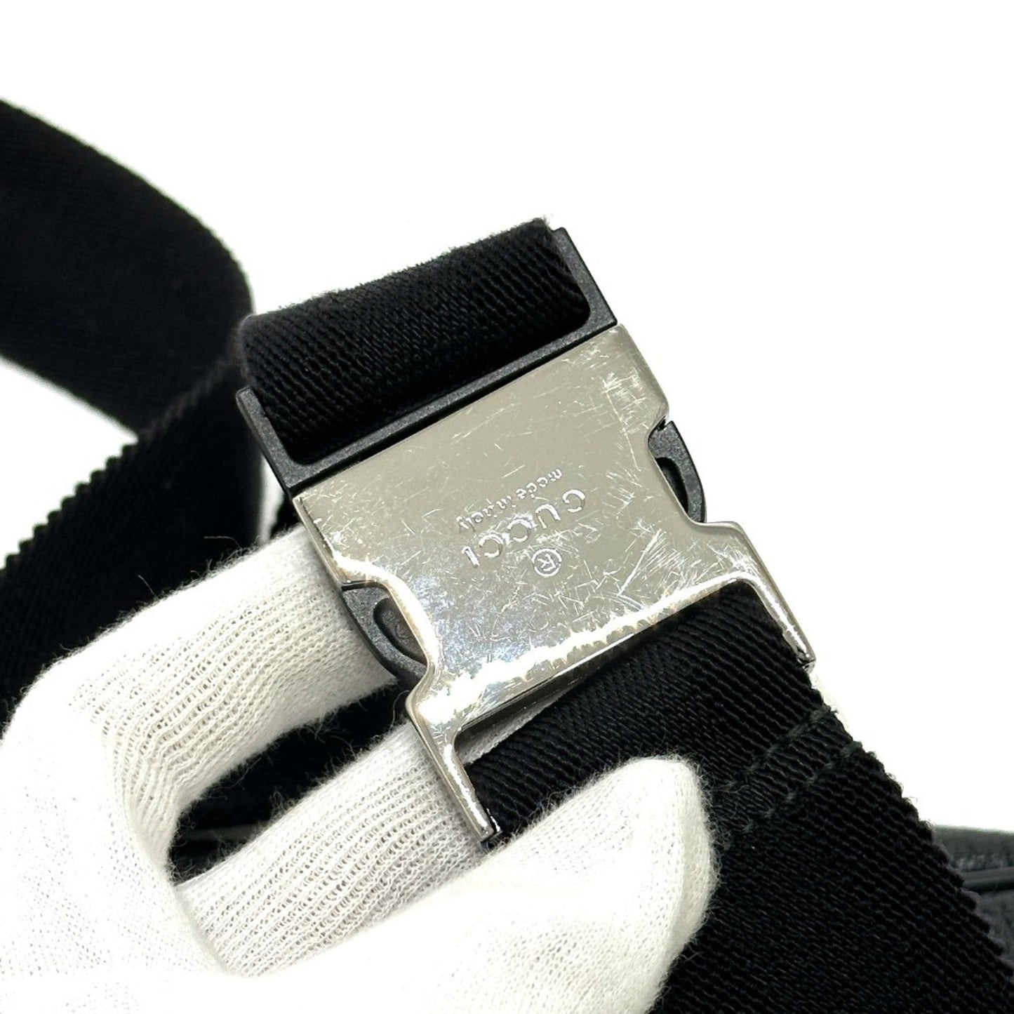 Gucci Black Nylon Leather Sling Bag