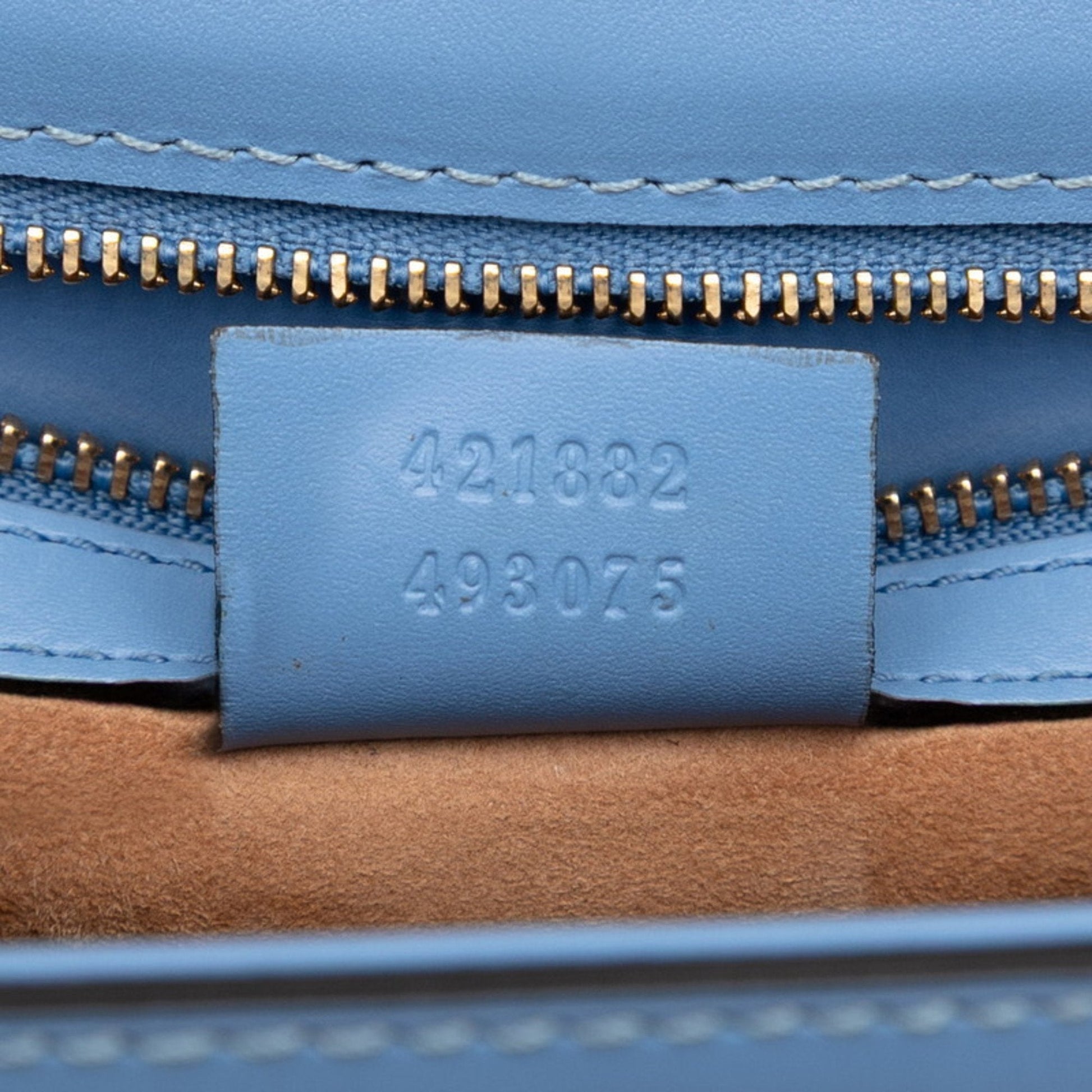 Gucci Blue Leather Shoulder Bag