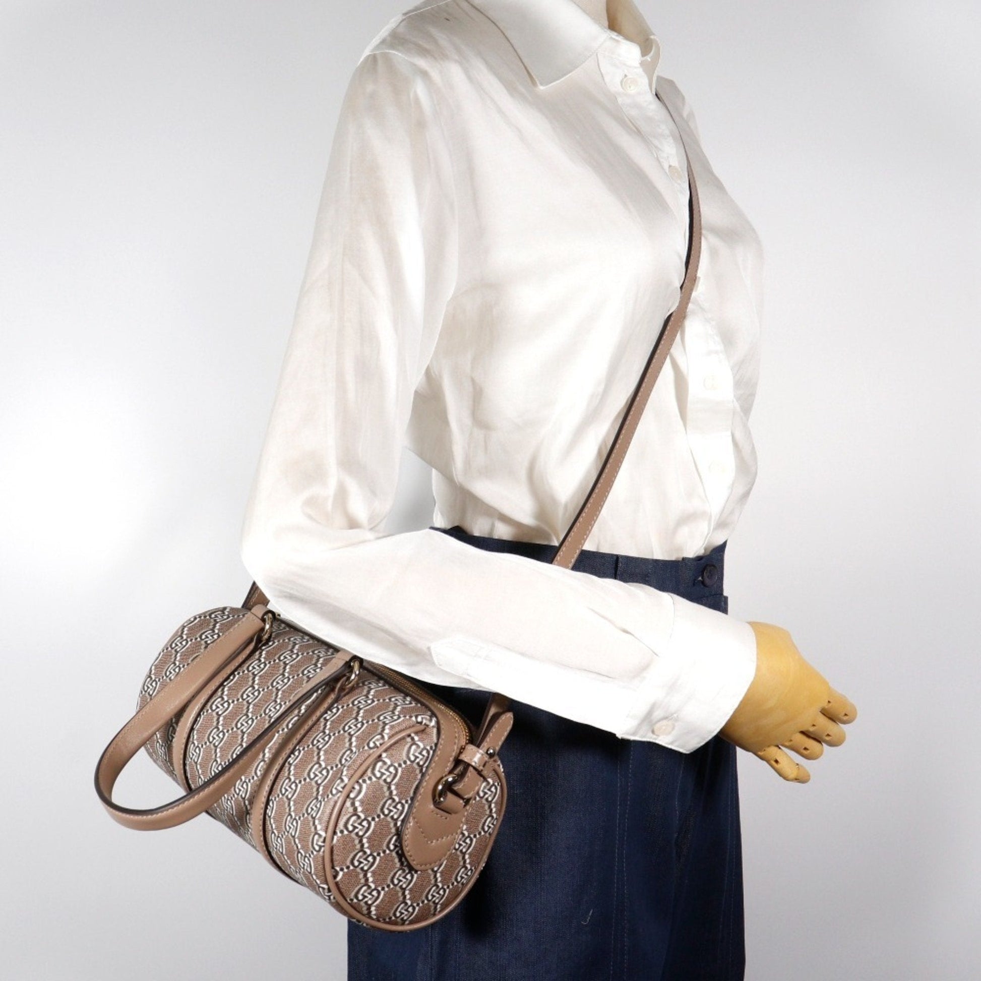 Gucci Brown Pvc Leather Handbag
