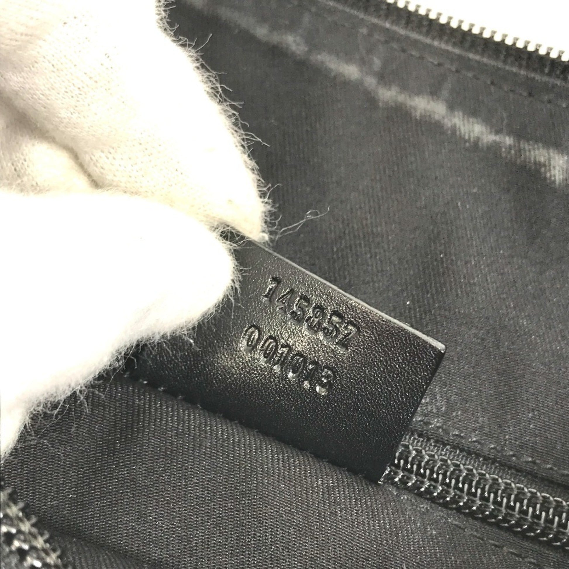 Gucci Black Gg Canvas Shoulder Bag