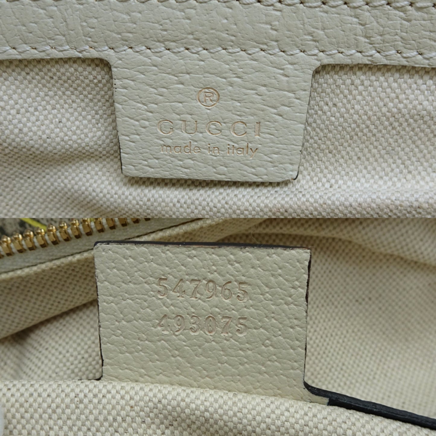 Gucci Beige White Gg Supreme Leather Backpack