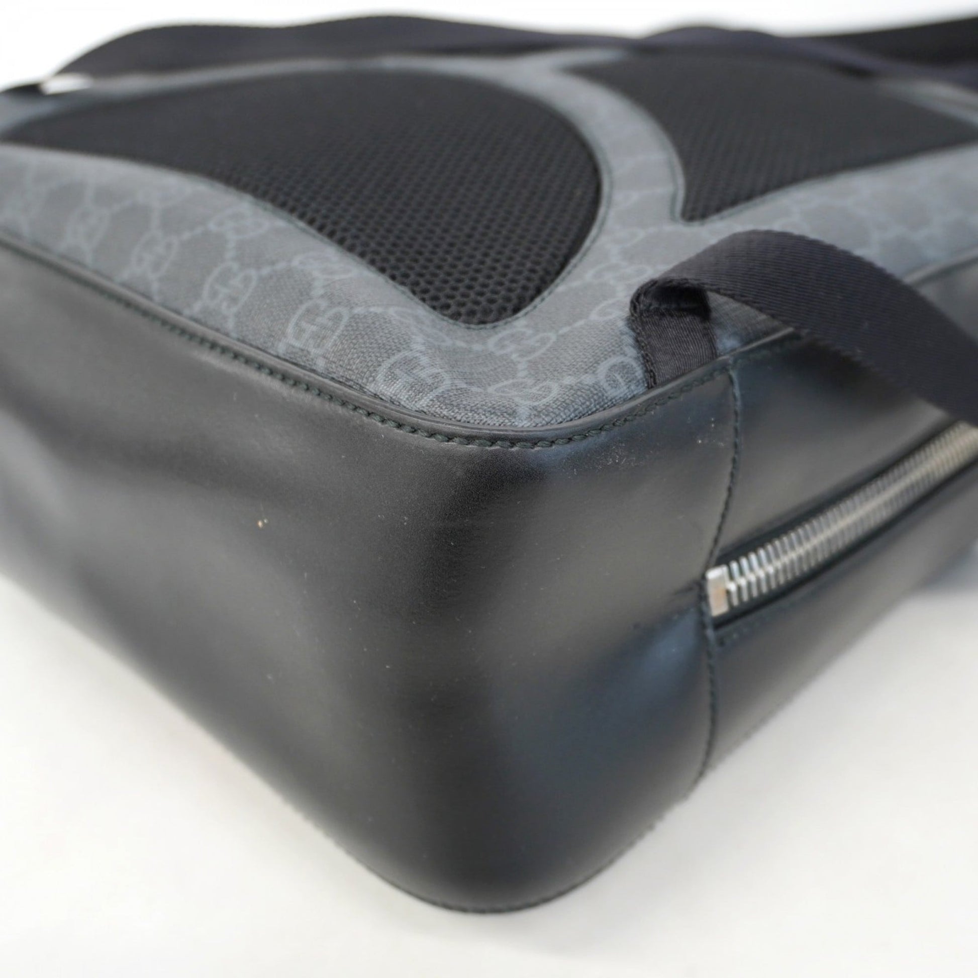 Gucci Black Gray Pvc Backpack