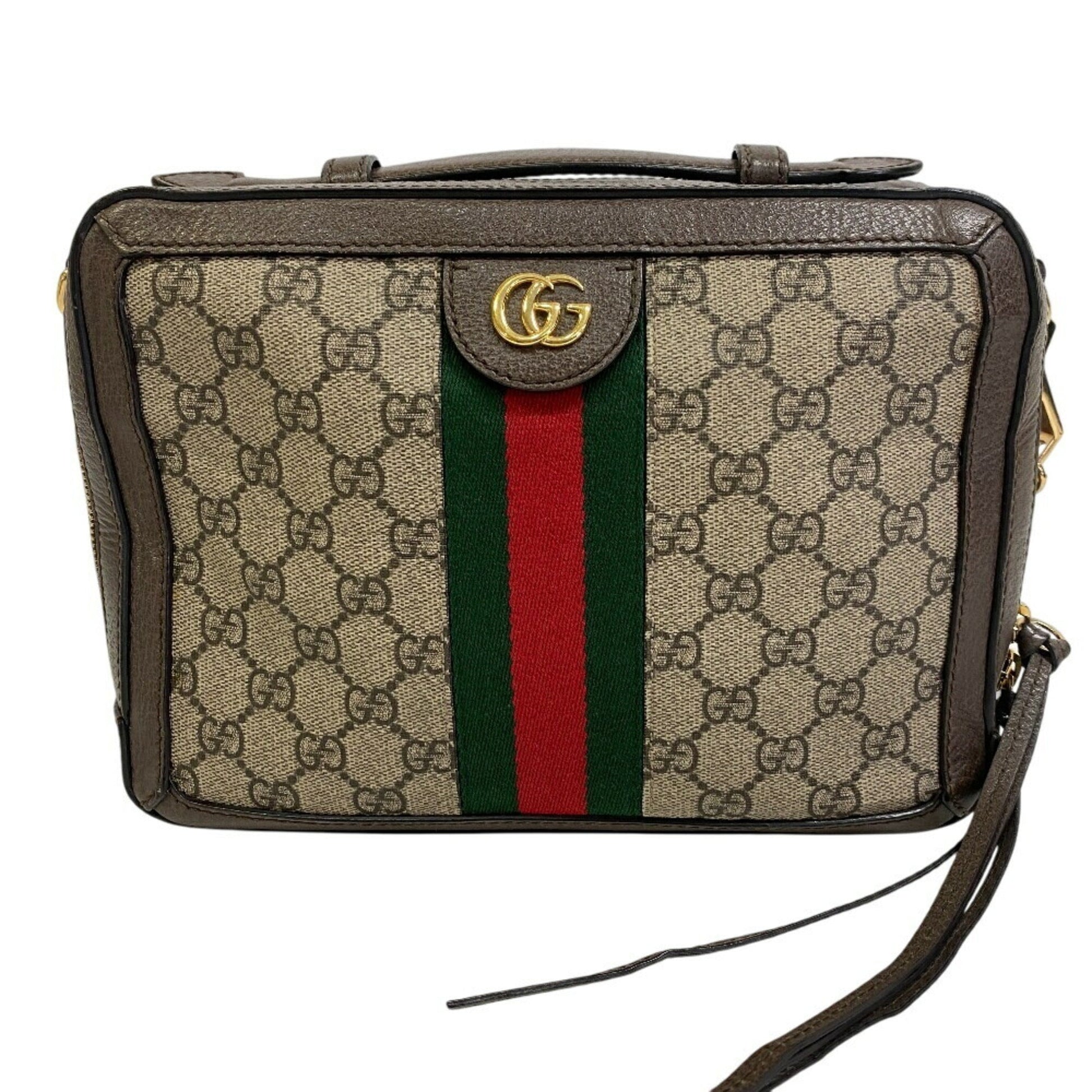 Gucci Brown Pvc Coated Canvas Shoulder Bag