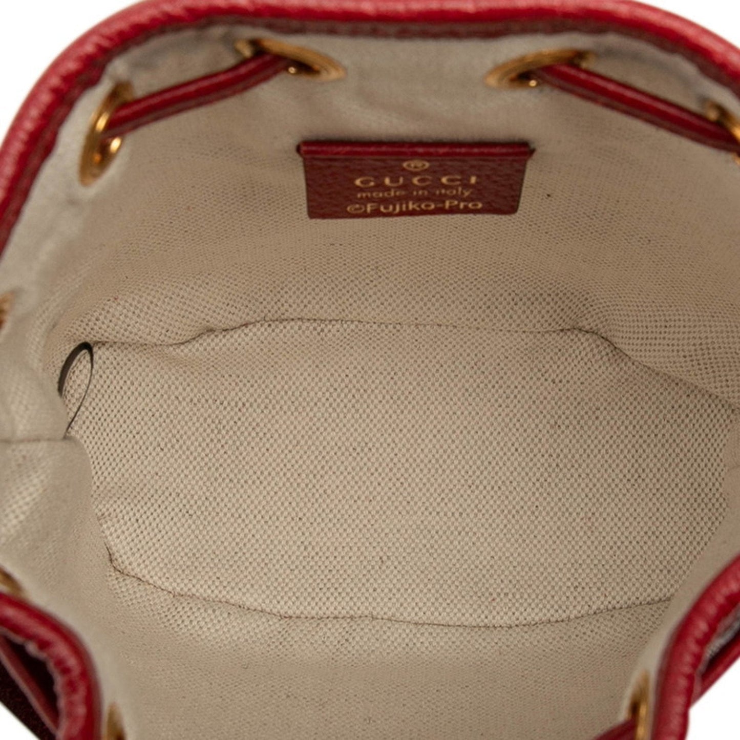 Gucci Brown Red Color Pvc Leather Shoulder Bag