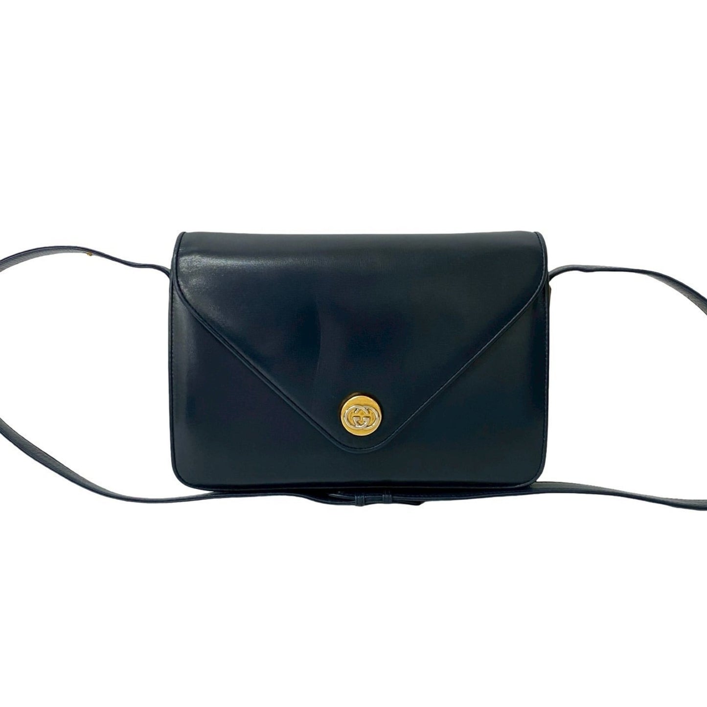 Gucci Navy Leather Pochette Shoulder Bag