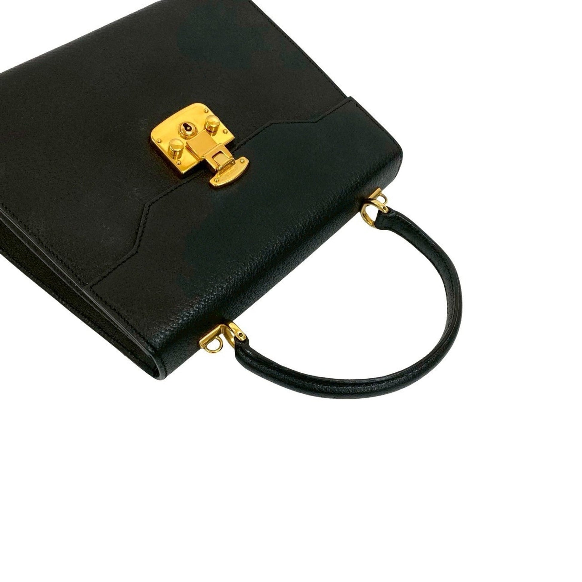 Gucci Black Leather Handbag Shoulder Bag