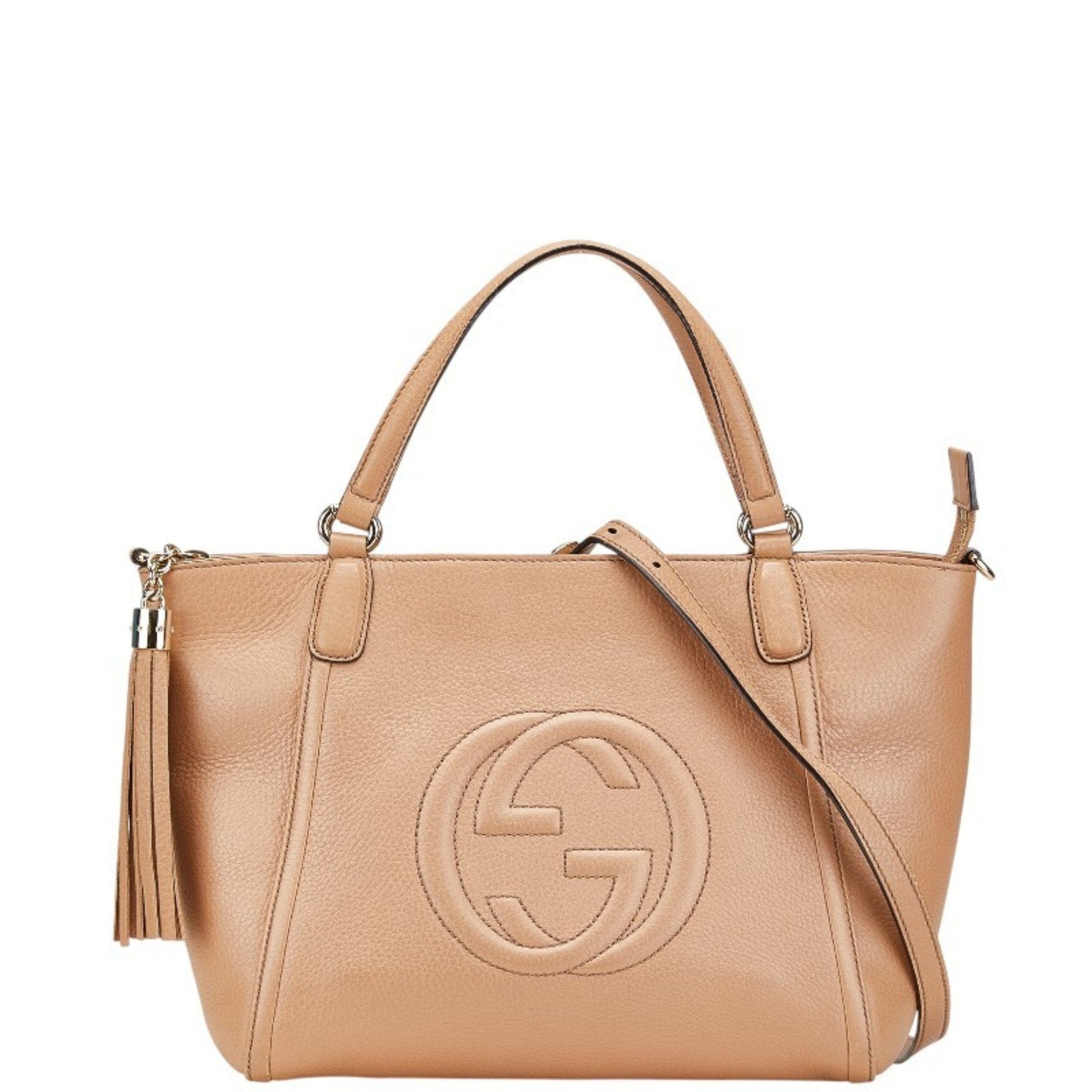 Gucci Beige Leather Handbag Shoulder Bag