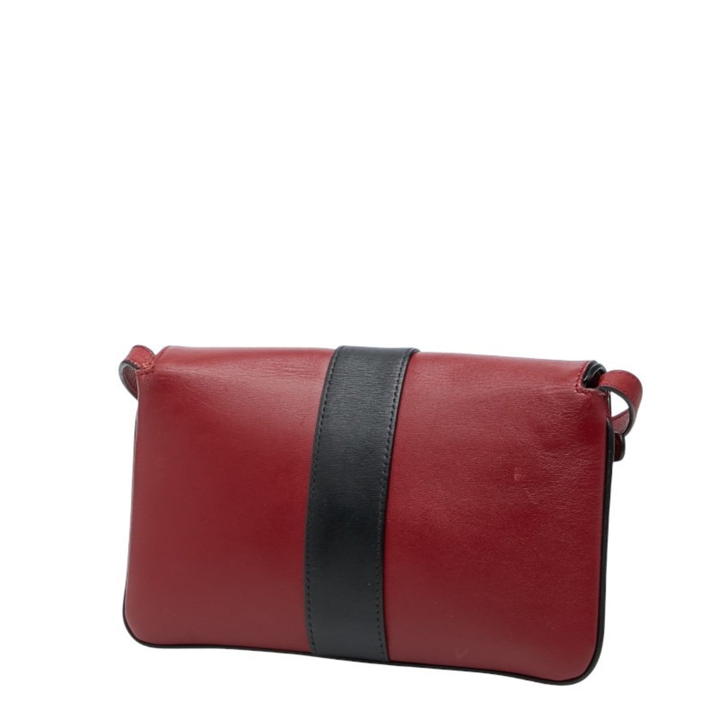 Gucci Black Red Color Leather Shoulder Bag