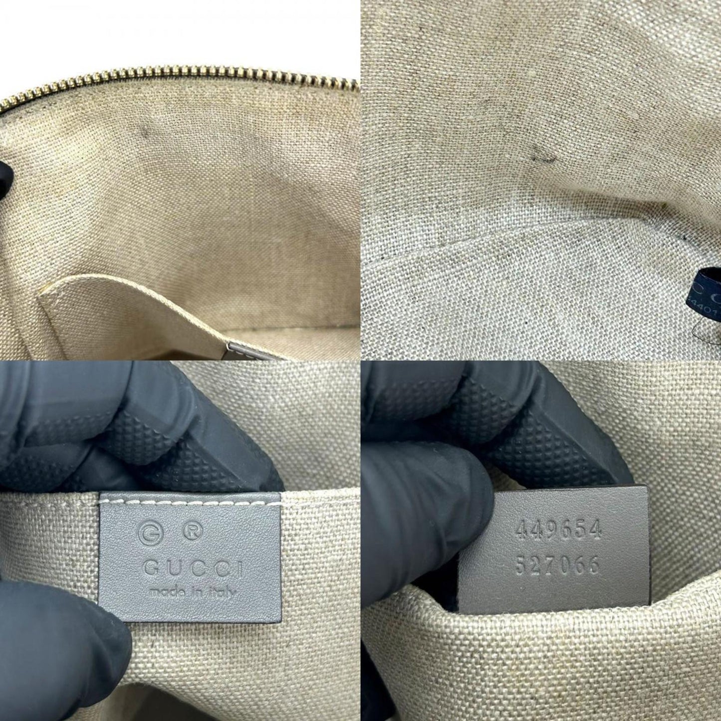 Gucci Gray Leather Handbag Shoulder Bag