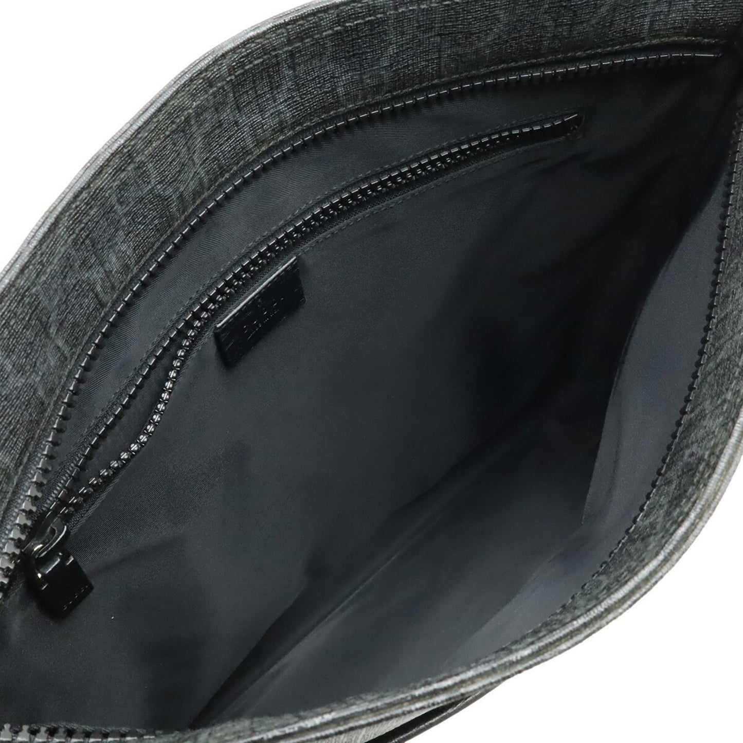 Gucci Gg Plus Black Gray Gg Supreme Leather Shoulder Bag