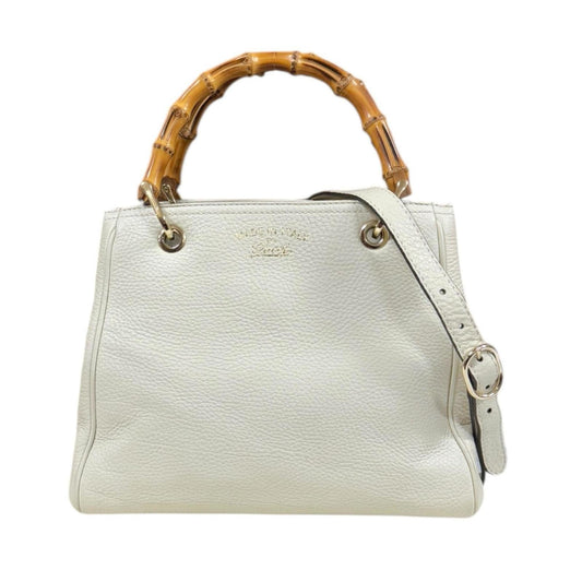 Gucci Ivory White Bamboo Shoulder Bag