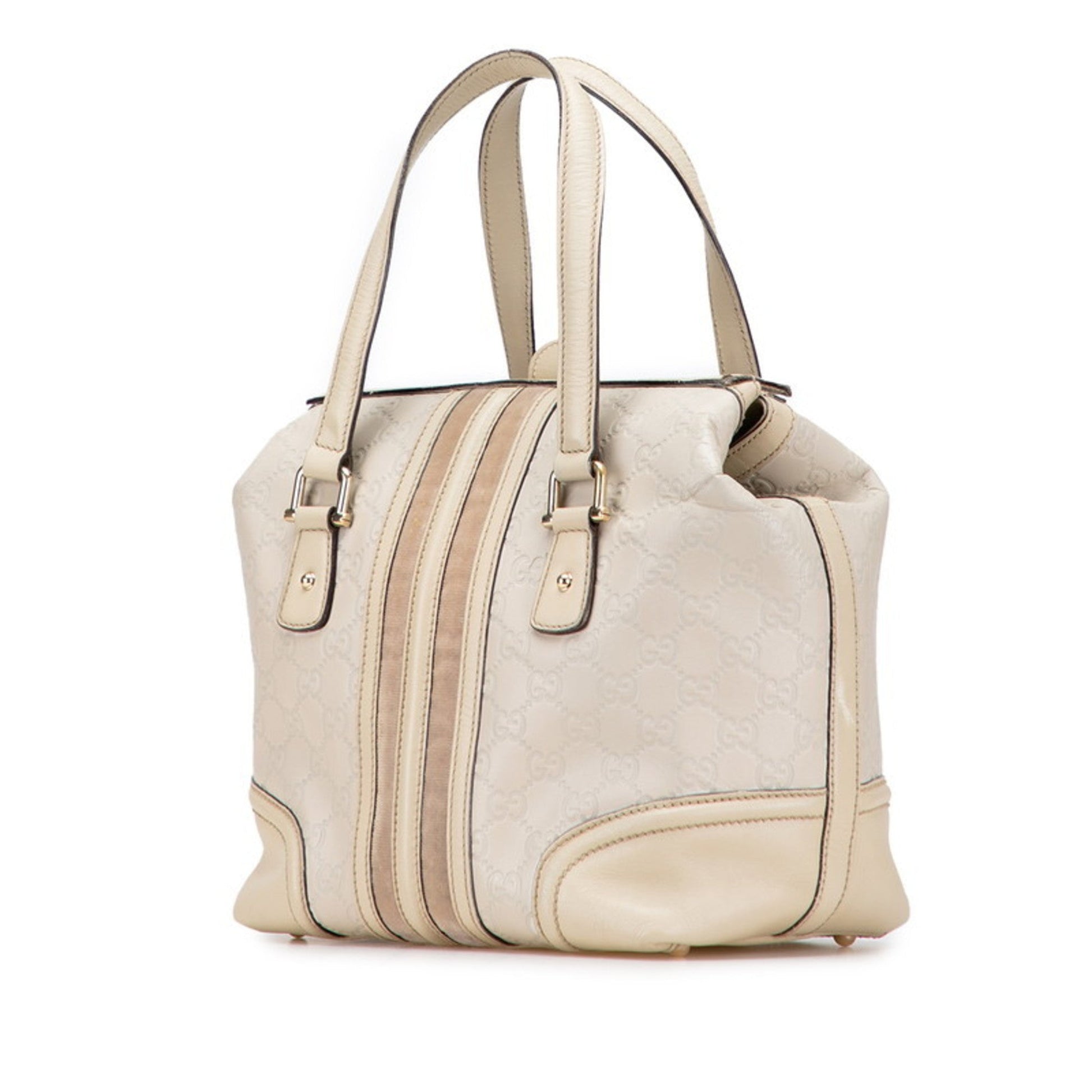 Gucci Guccissima Beige Leather Handbag