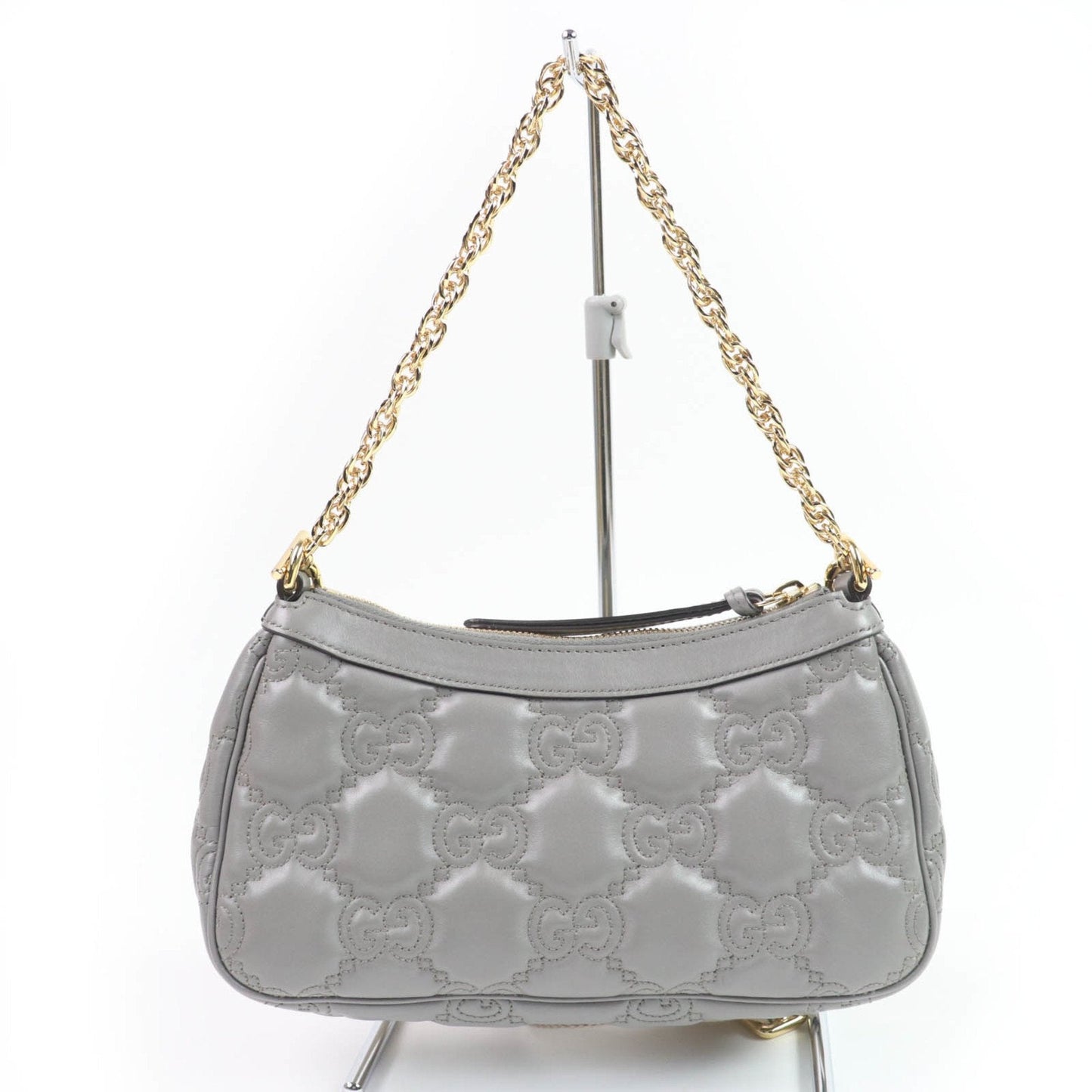 Gucci Gray Leather Handbag Shoulder Bag