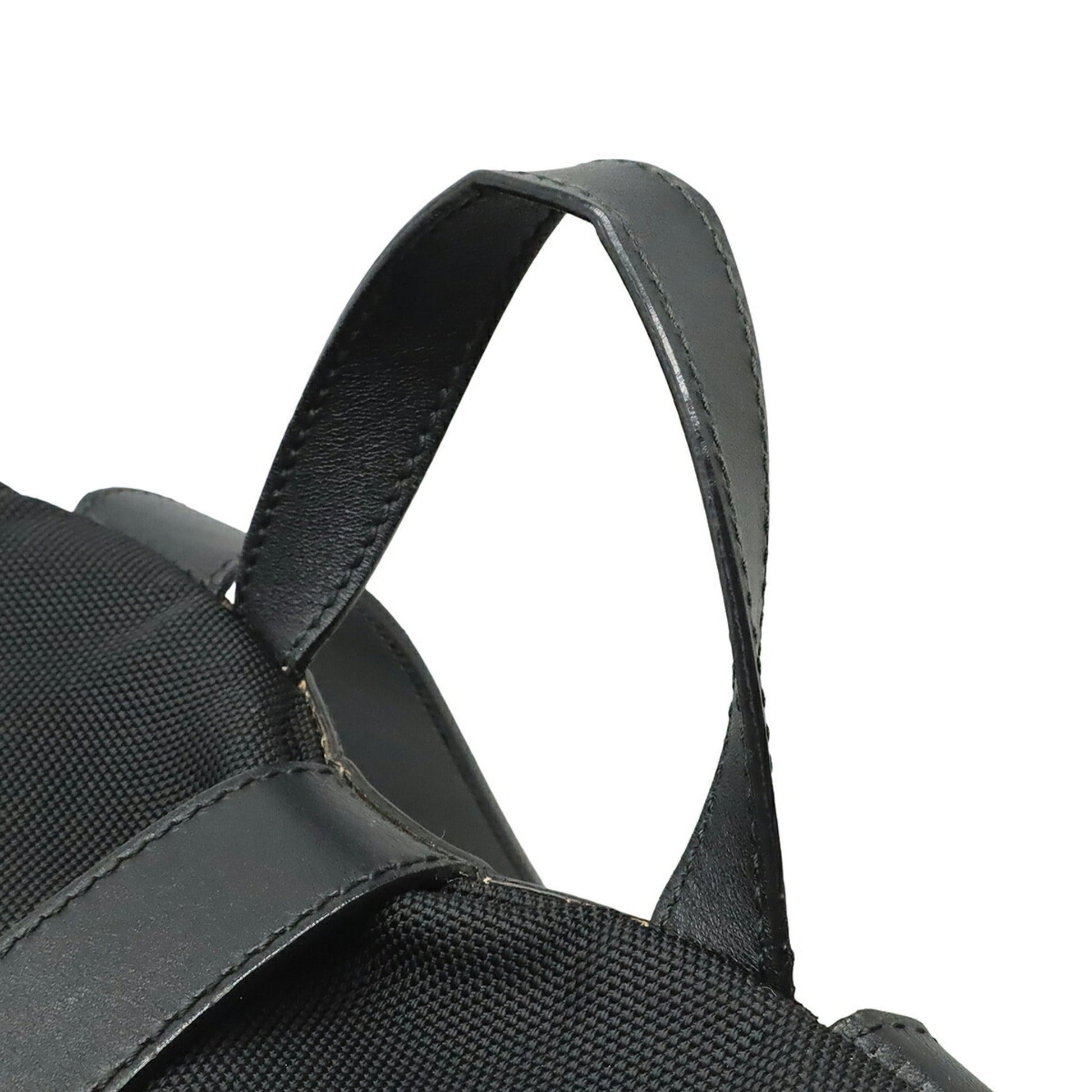 Gucci Black Green Red Color Canvas Leather Backpack