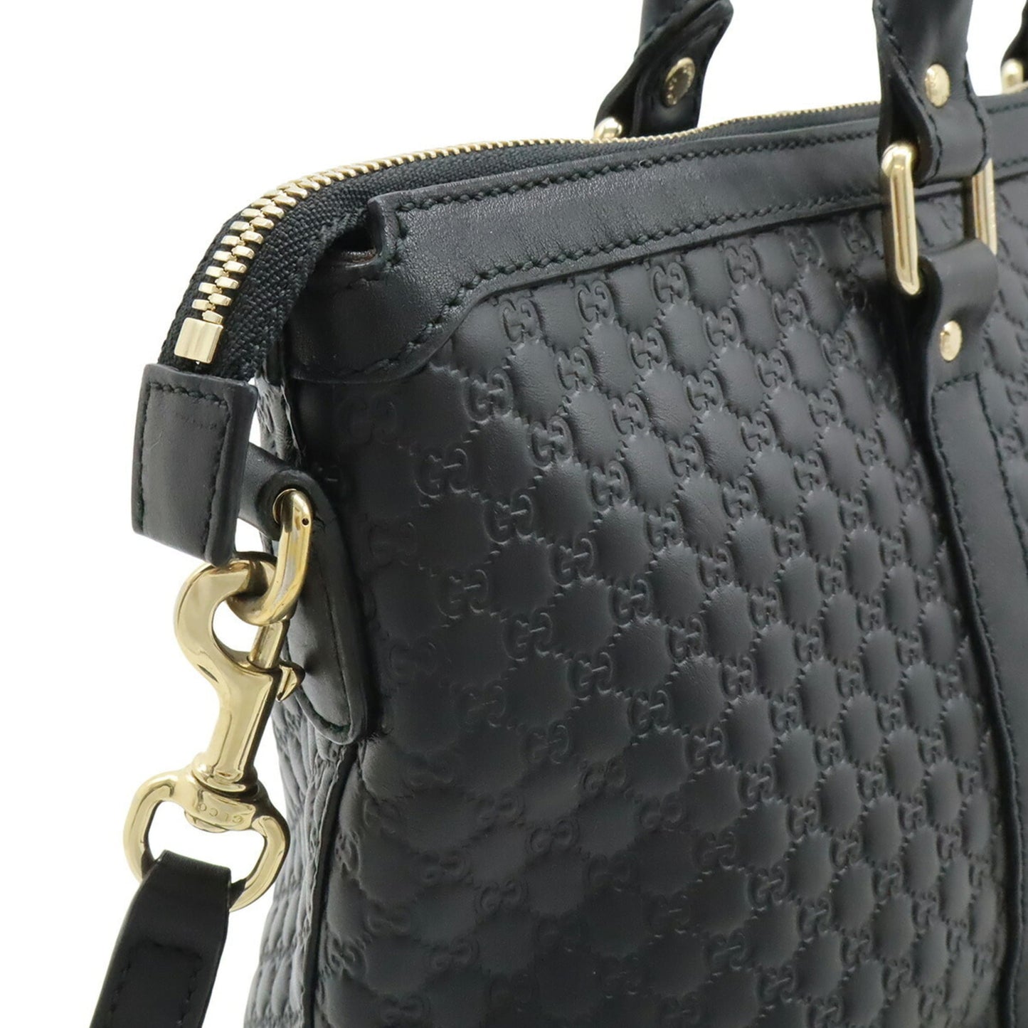 Gucci Black Micro Gg Leather Shoulder Bag Tote Bag